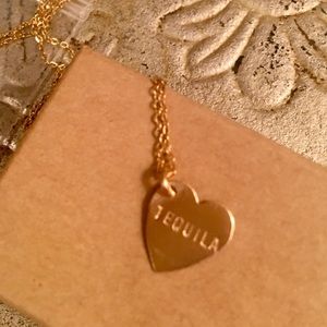 Custom “Tequila” necklace - never worn - so cute